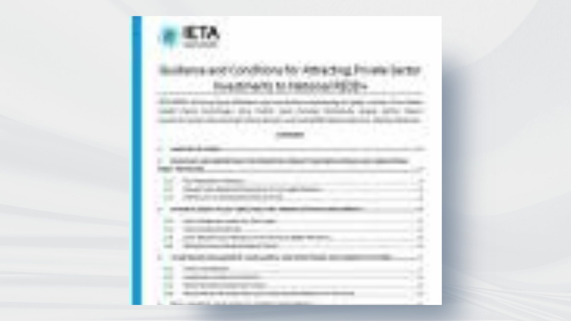 Guidance paper released for Governments to Attract Private Investments in REDD+