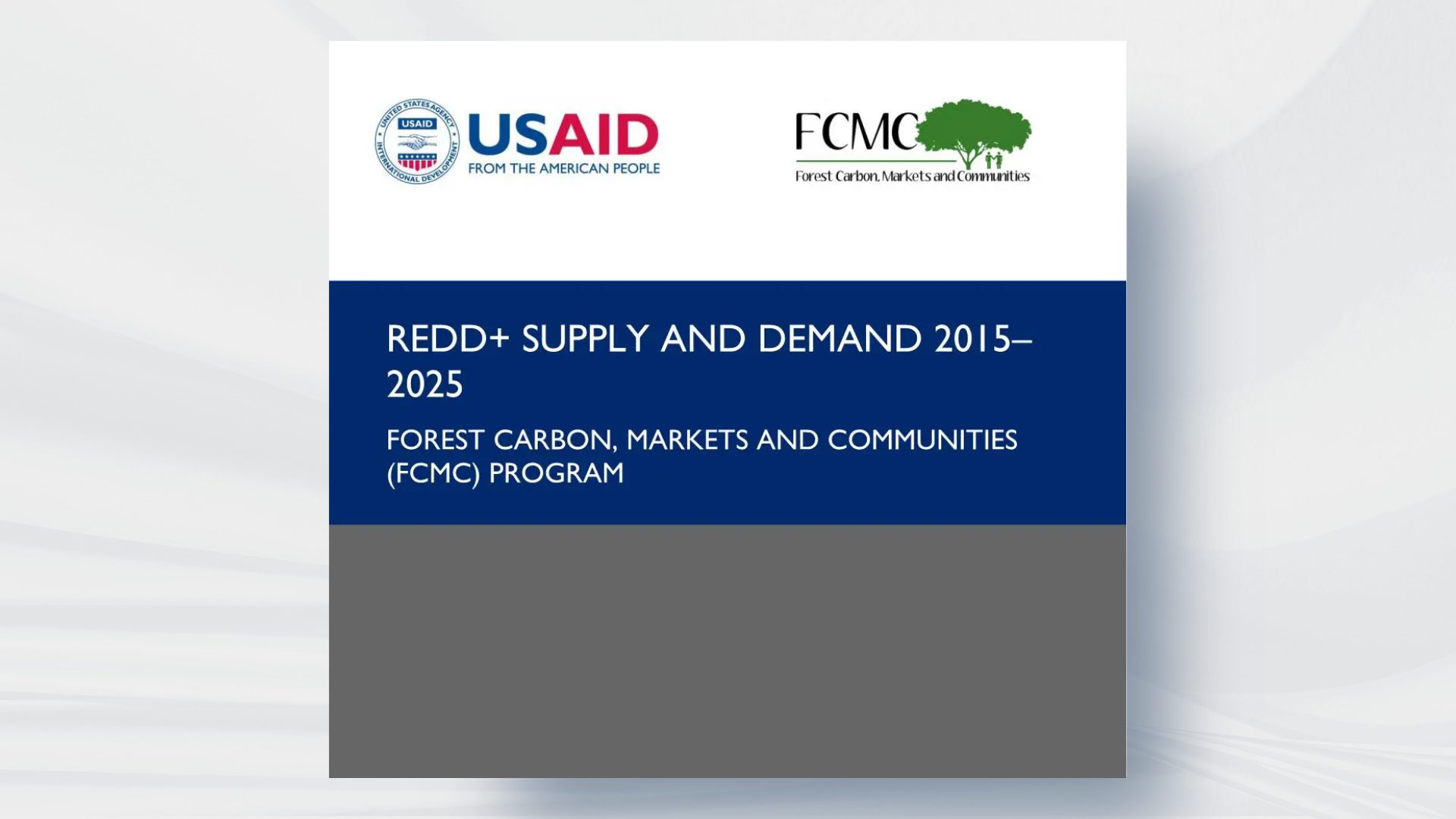 REDD+ Supply and Demand 2015-2025
