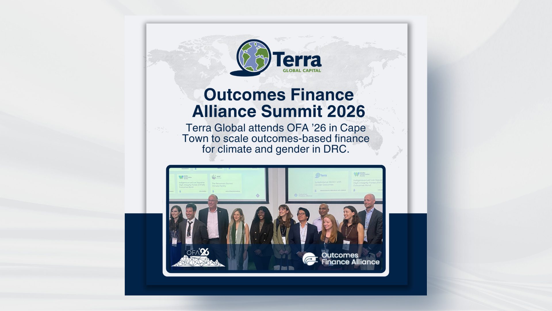 Terra Global attends OFA ’26 to Scale Outcomes-based Finance in DRC